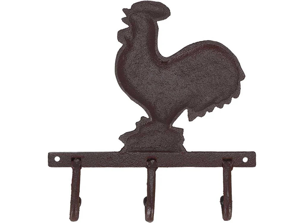 Patère en fonte 3 crochets Coq