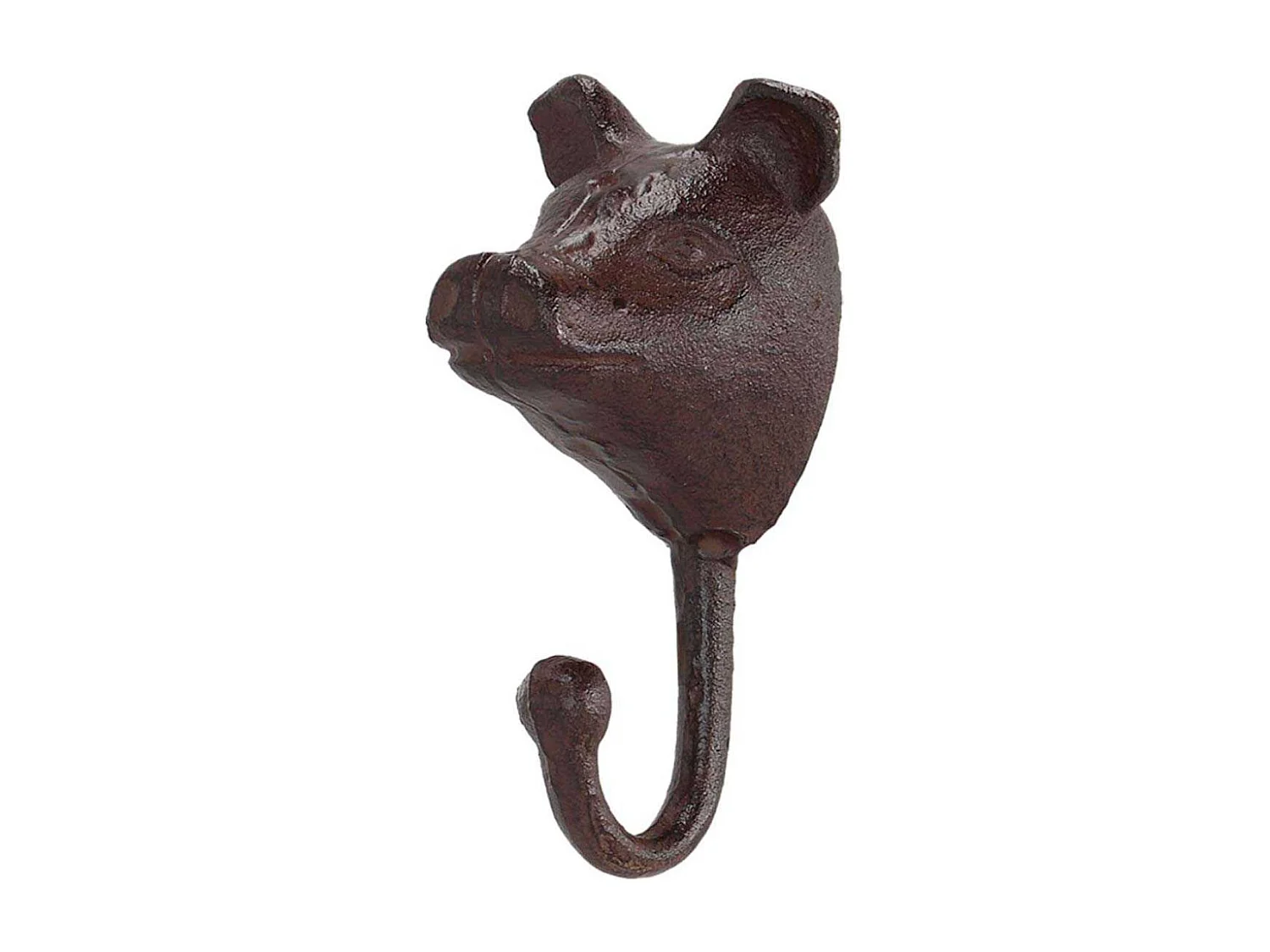 Lot de 2 crochets en fonte Cochon