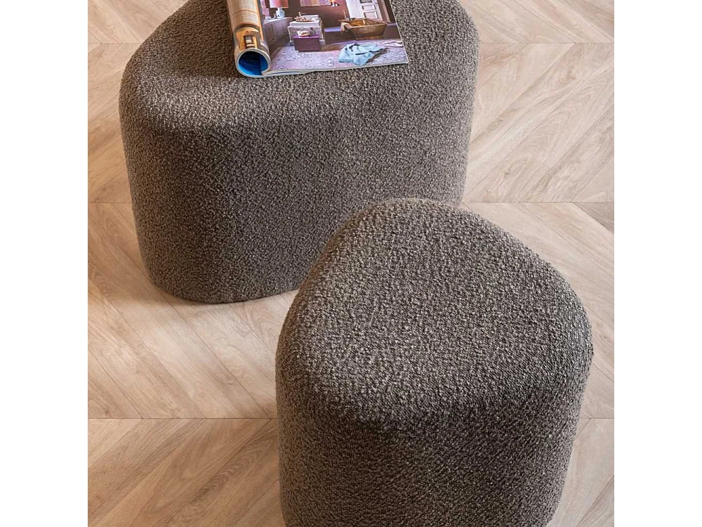 Poef Ada Wave - Taupegroen