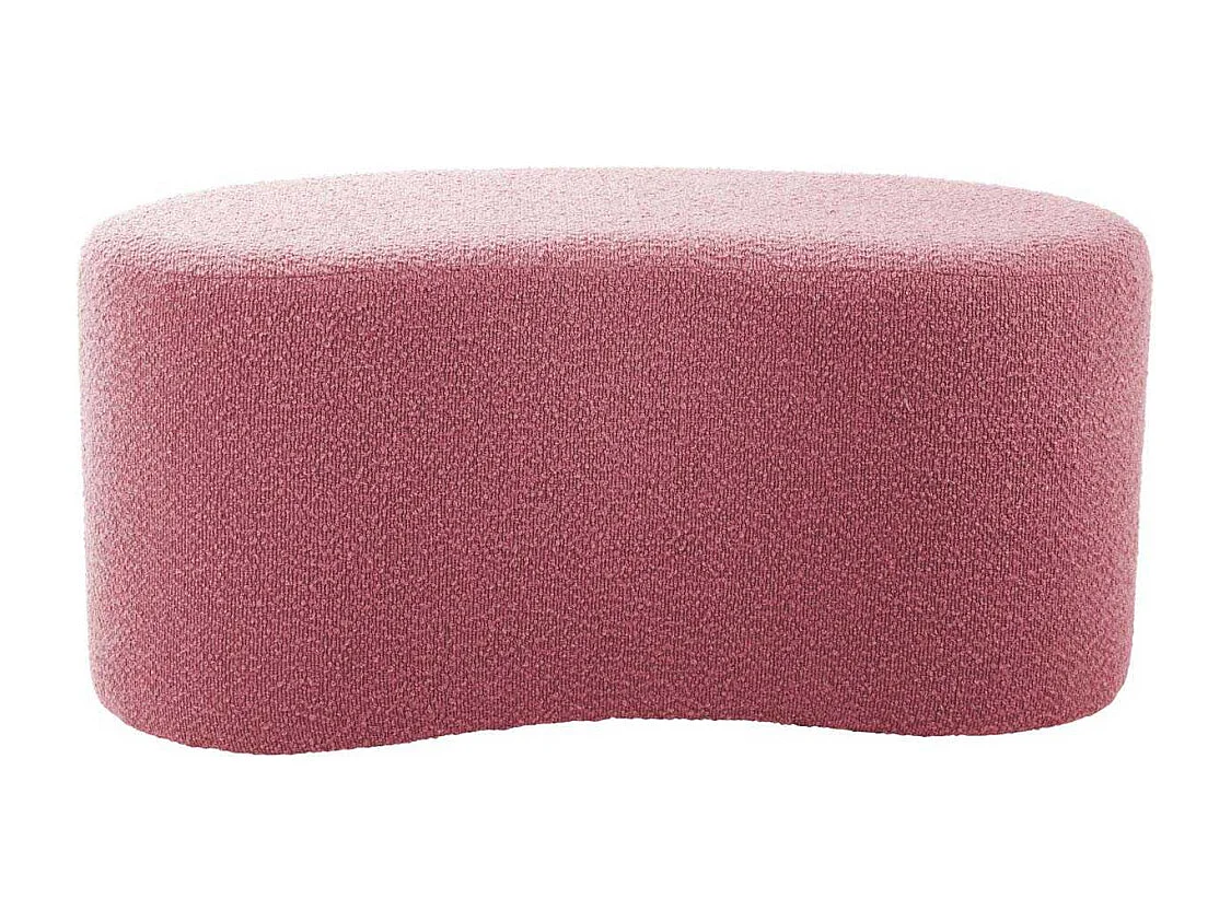 Pouf en tissu bouclette Ada Wave