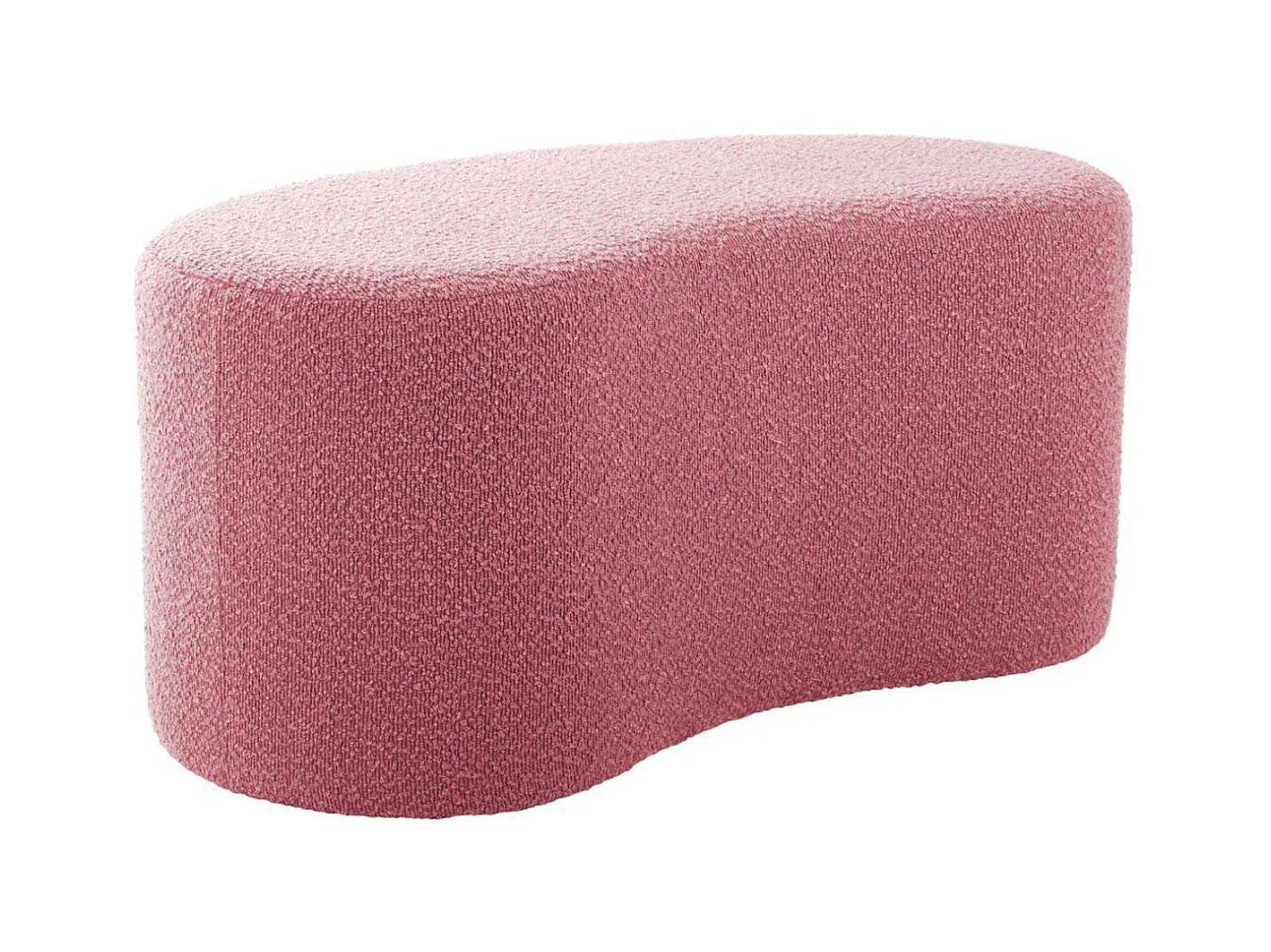 Pouf en tissu bouclette Ada Wave