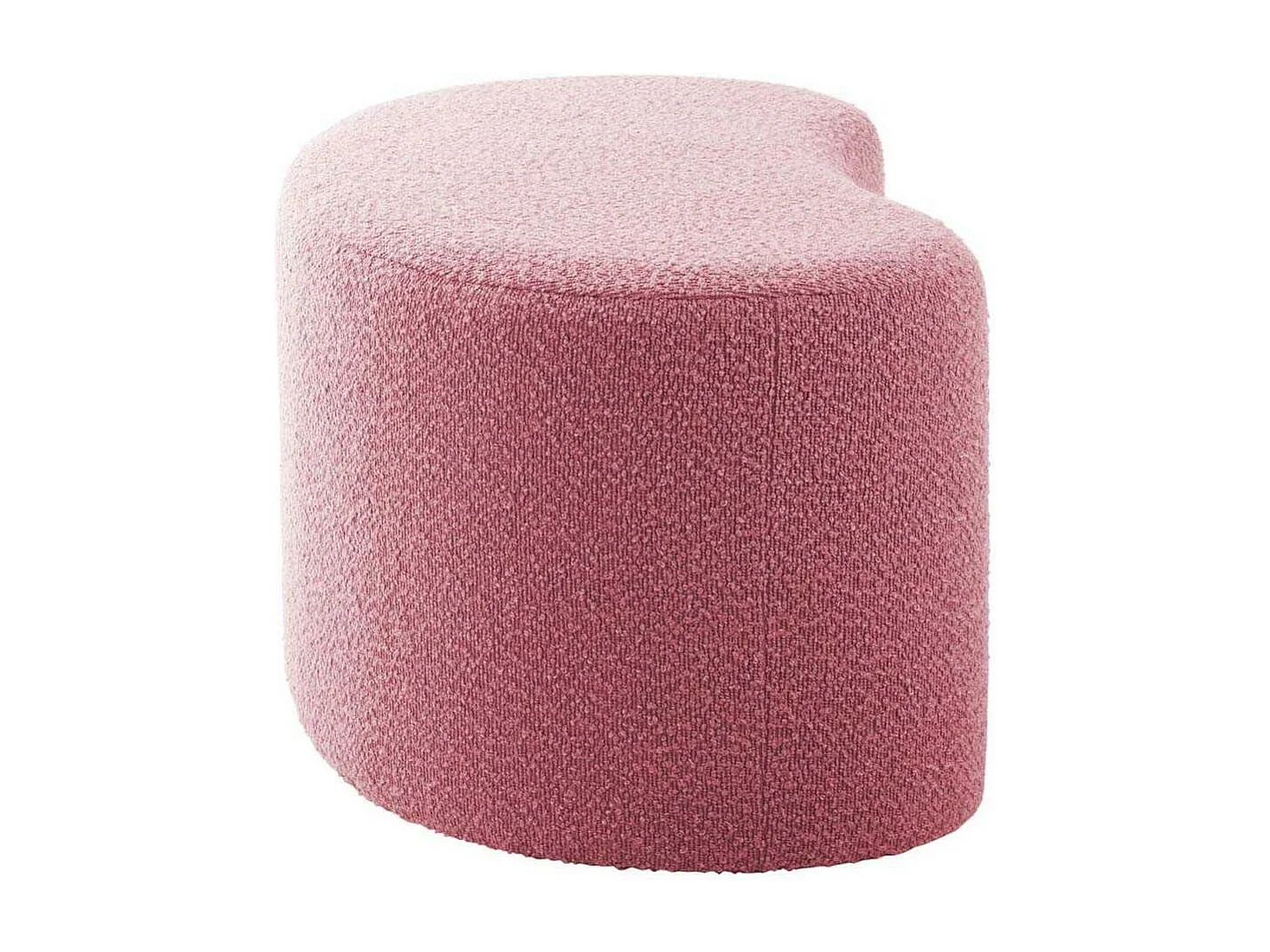 Pouf en tissu bouclette Ada Wave