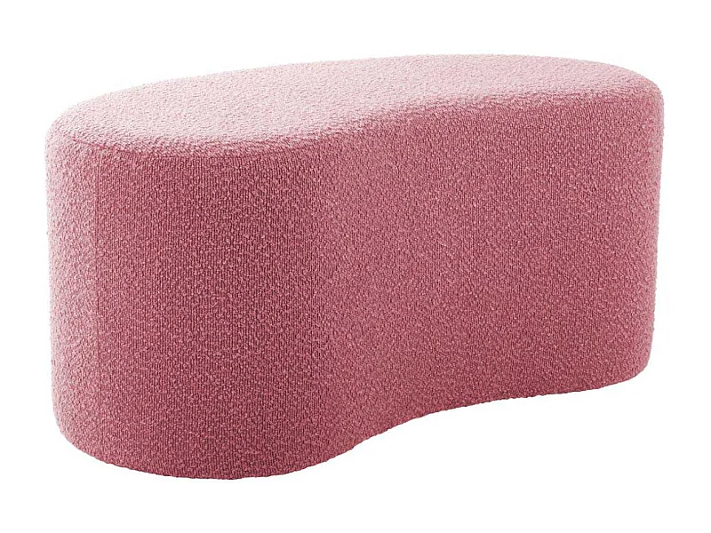 Pouf en tissu bouclette Ada Wave