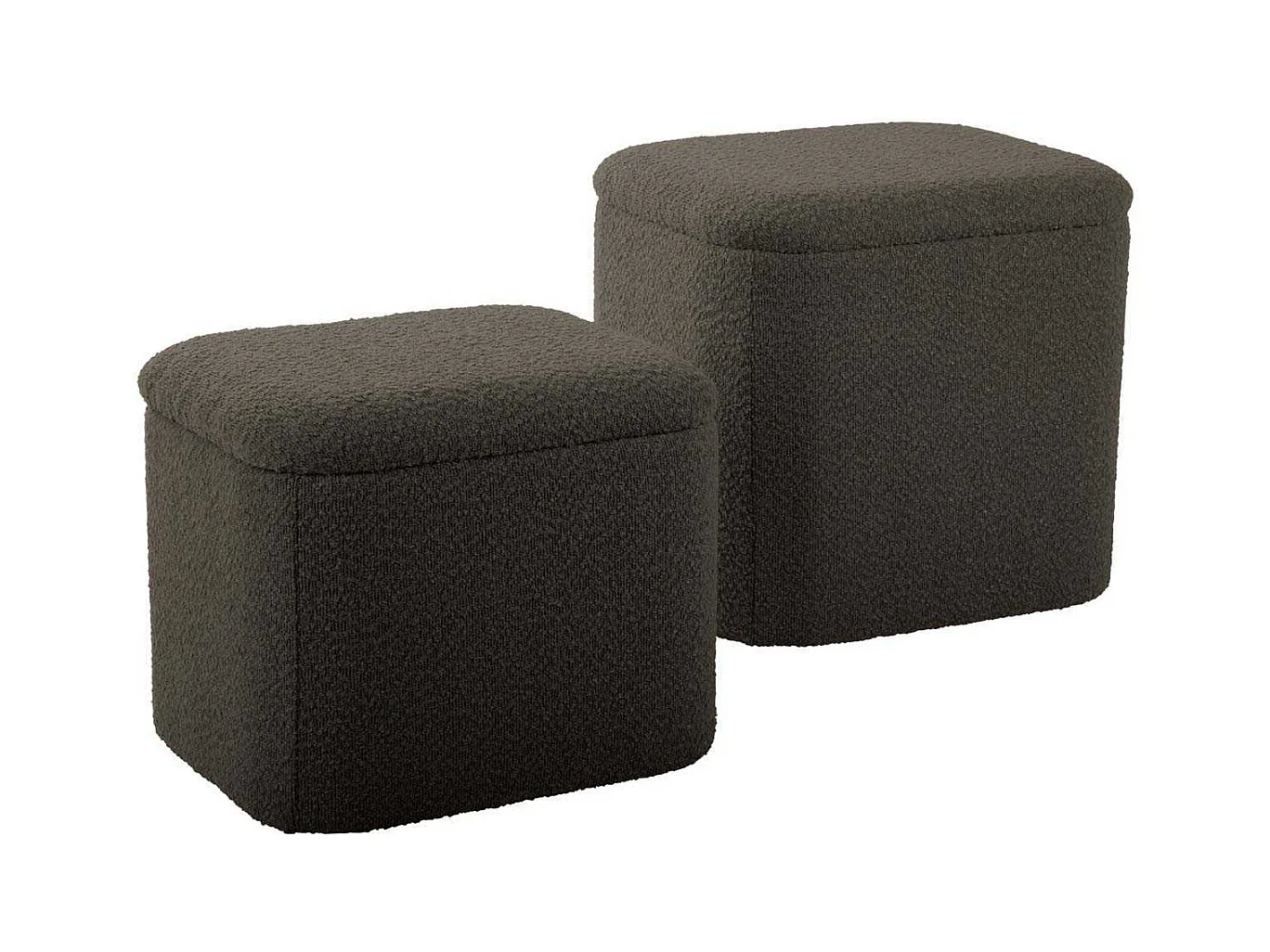 Pouf en tissu bouclette Ada