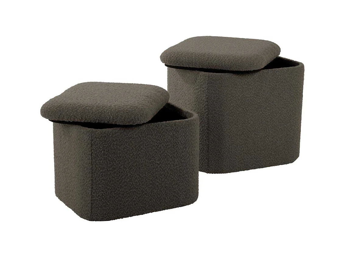 Pouf en tissu bouclette Ada