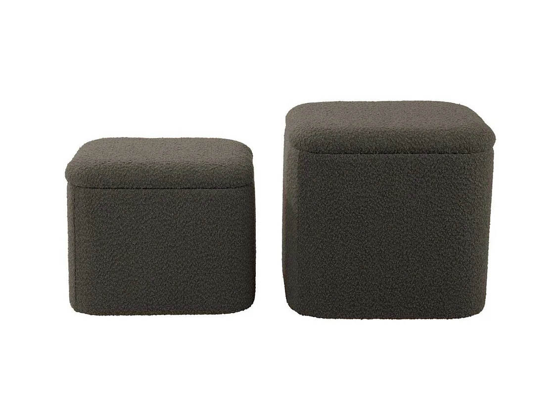 Pouf en tissu bouclette Ada