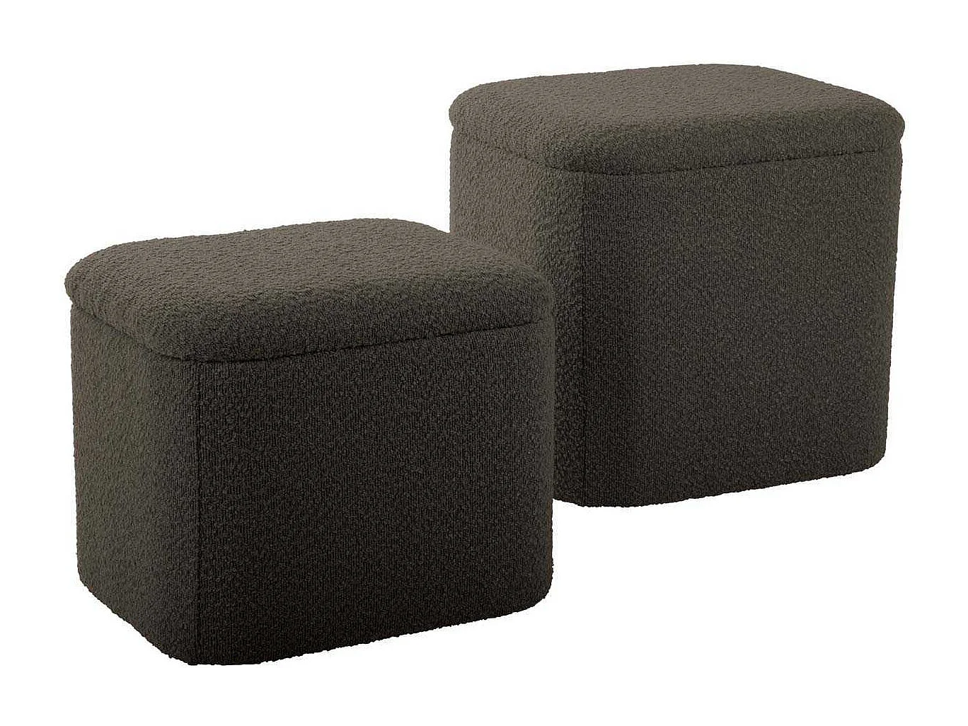 Pouf en tissu bouclette Ada