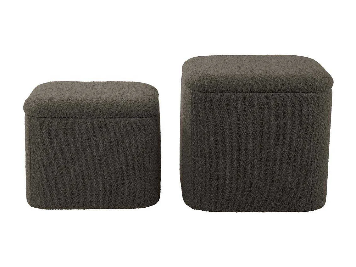 Pouf en tissu bouclette Ada