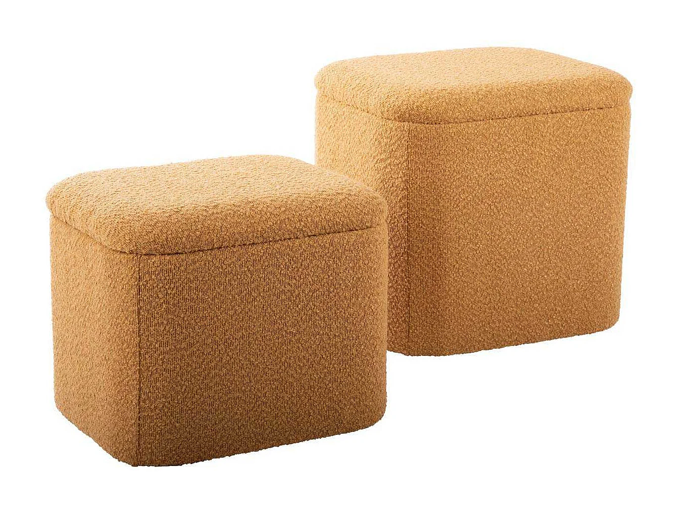 Pouf en tissu bouclette Ada