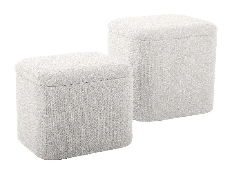 Pouf-Set Ada Storage - Cremeweiß