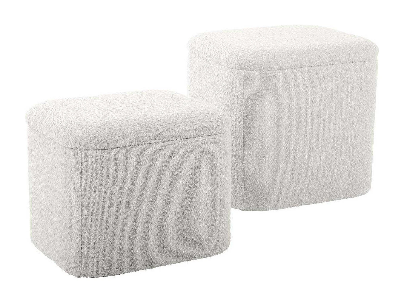 Pouf en tissu bouclette Ada