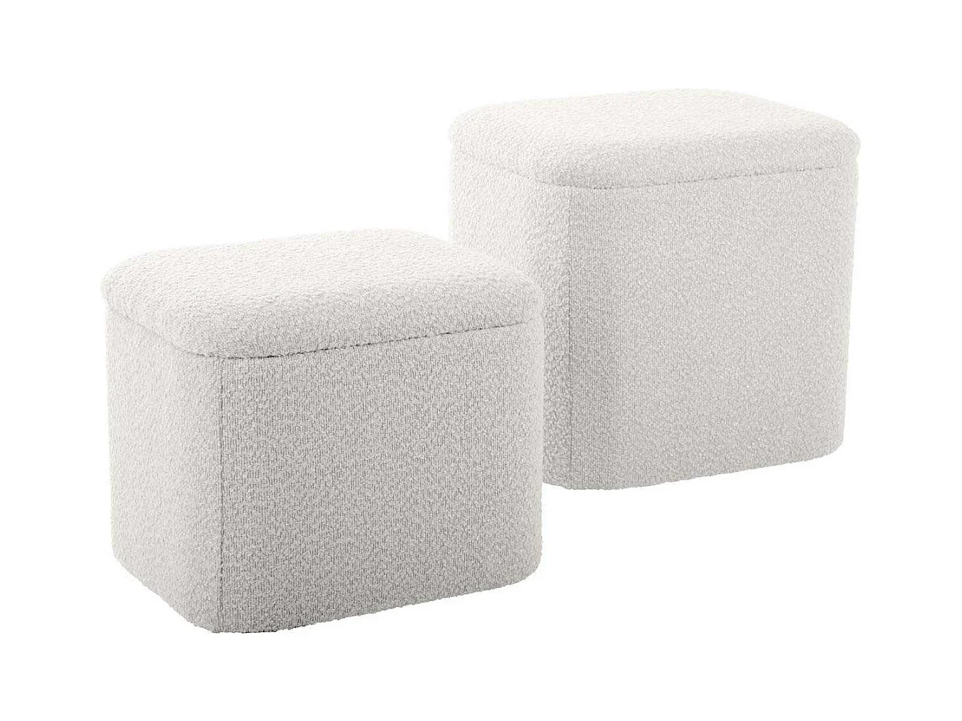 Pouf en tissu bouclette Ada