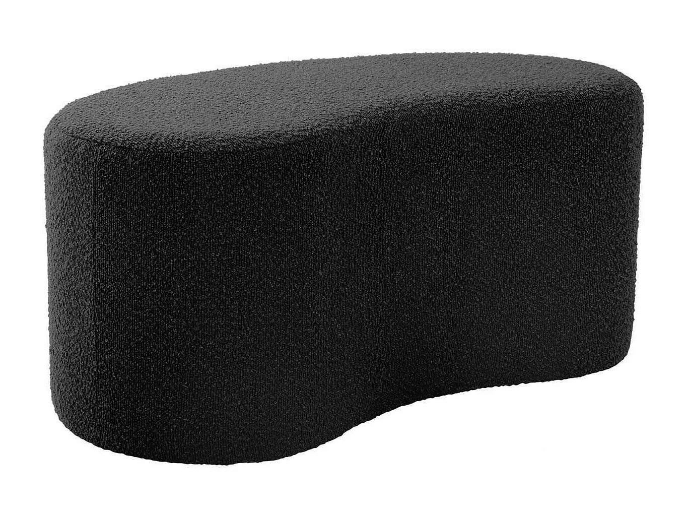 Pouf en tissu bouclette Ada Wave