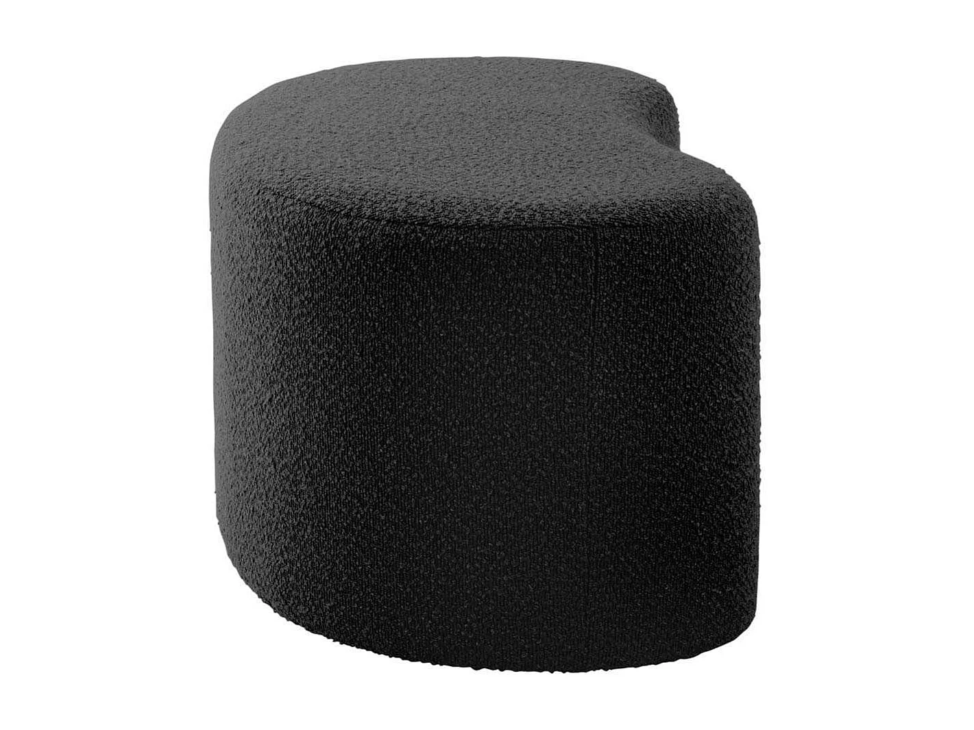 Pouf en tissu bouclette Ada Wave