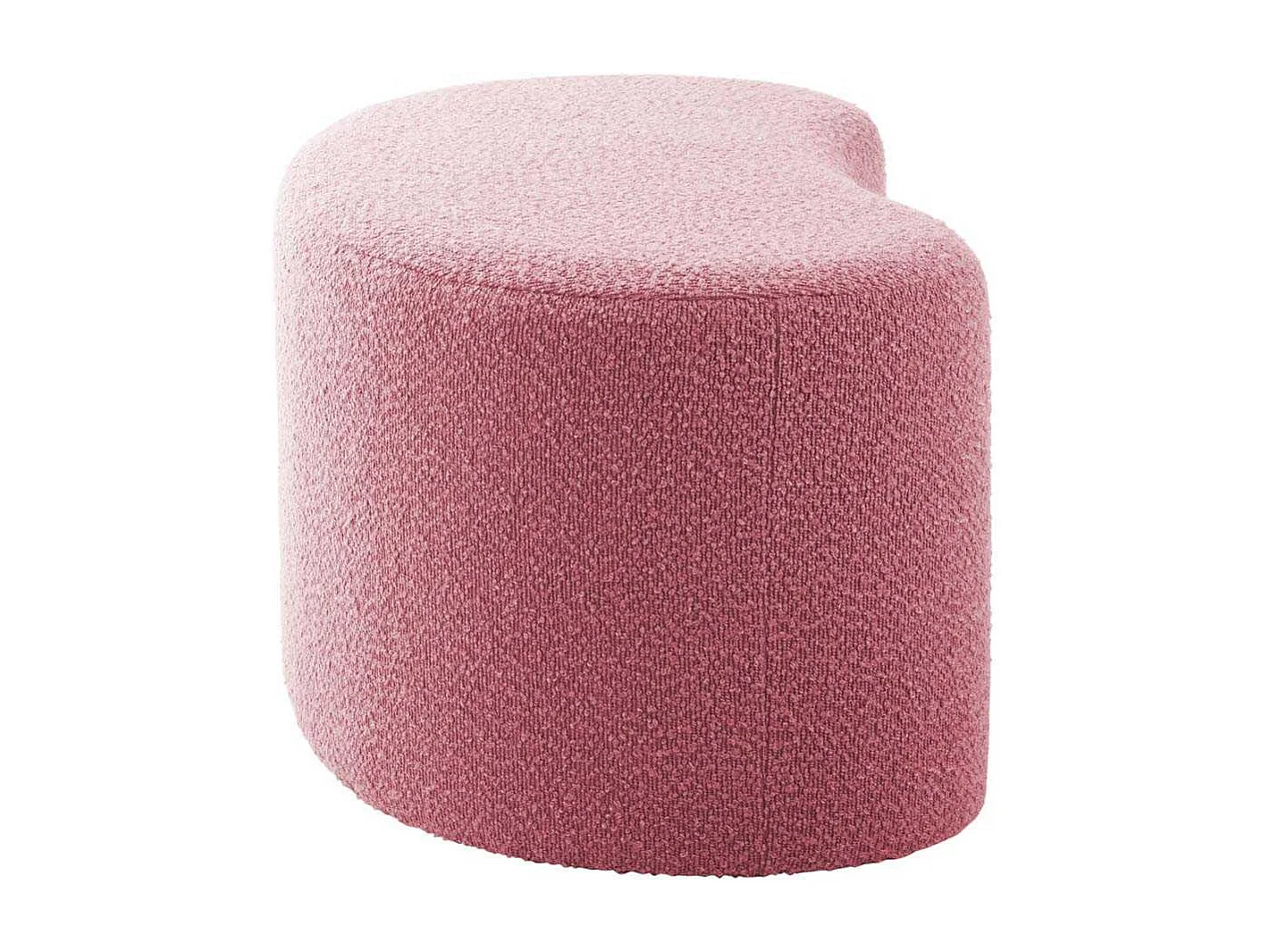 Pouf en tissu bouclette Ada Wave