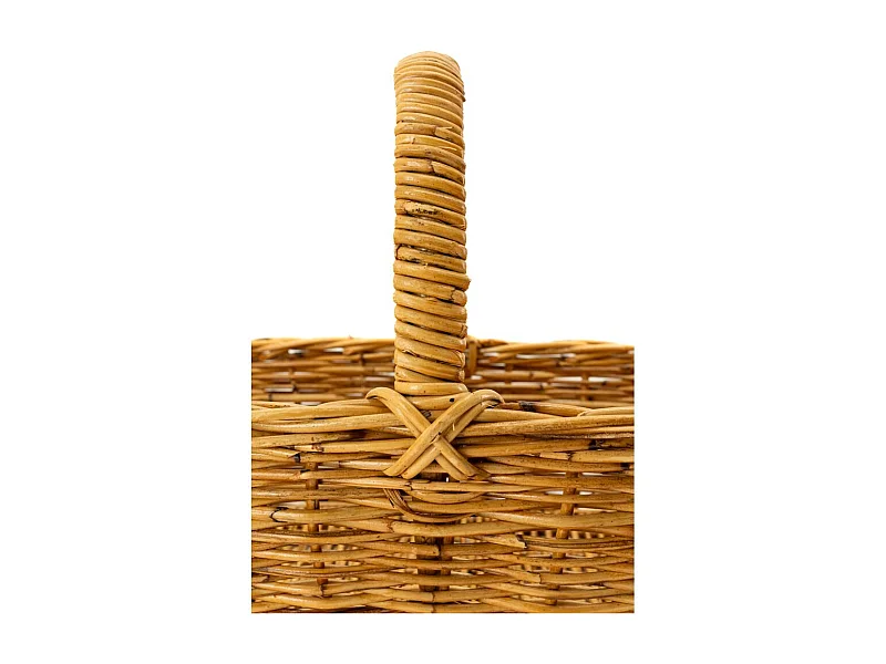 Panier rectangulaire en poelet naturel