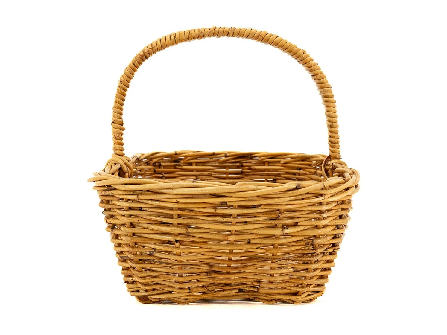 Panier rectangulaire en poelet naturel