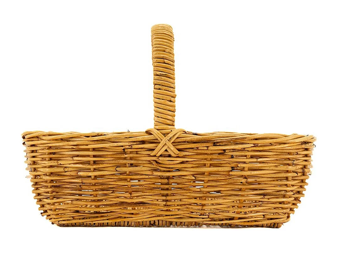 Panier rectangulaire en poelet naturel