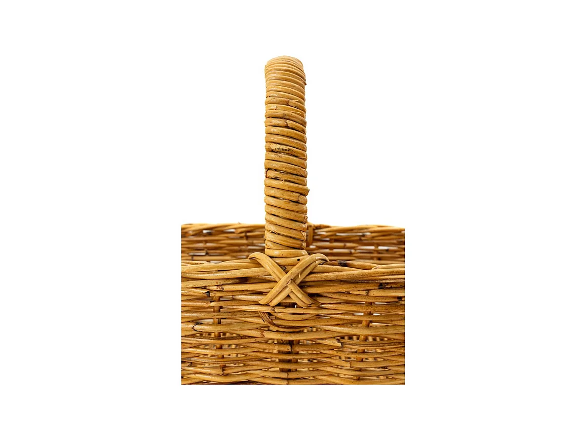 Panier rectangulaire en poelet naturel