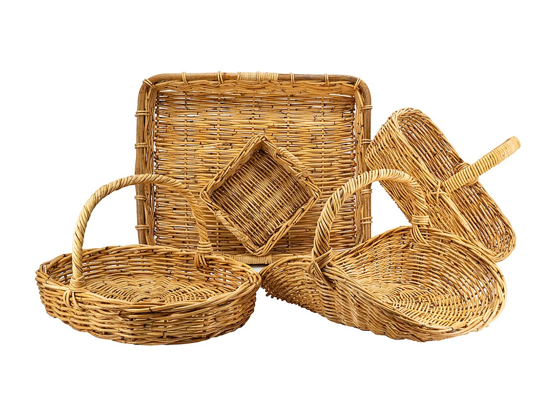 Panier rectangulaire en poelet naturel