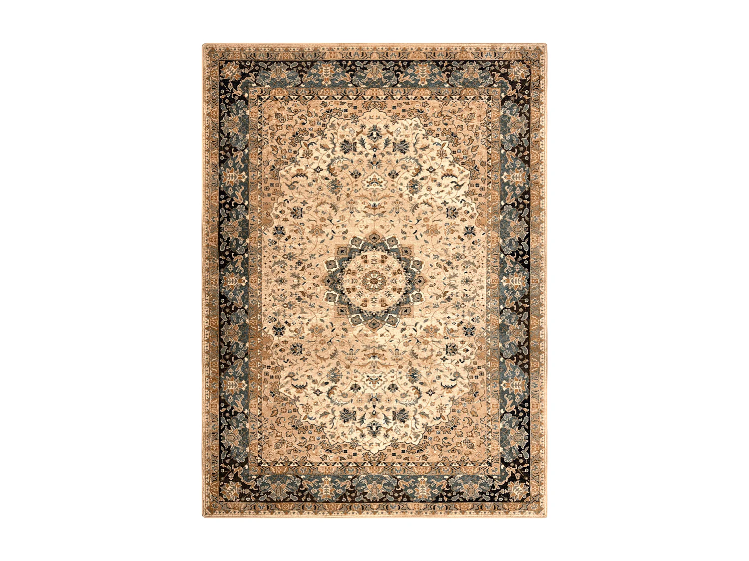 Dywan wełniany OMEGA ADAGIO Rozeta vintage koniak 235x350 cm