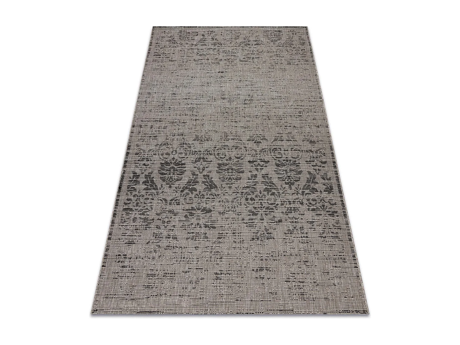 DYWAN SZNURKOWY SIZAL FLOORLUX 20211 srebrny  / CZARNA 140x200 cm