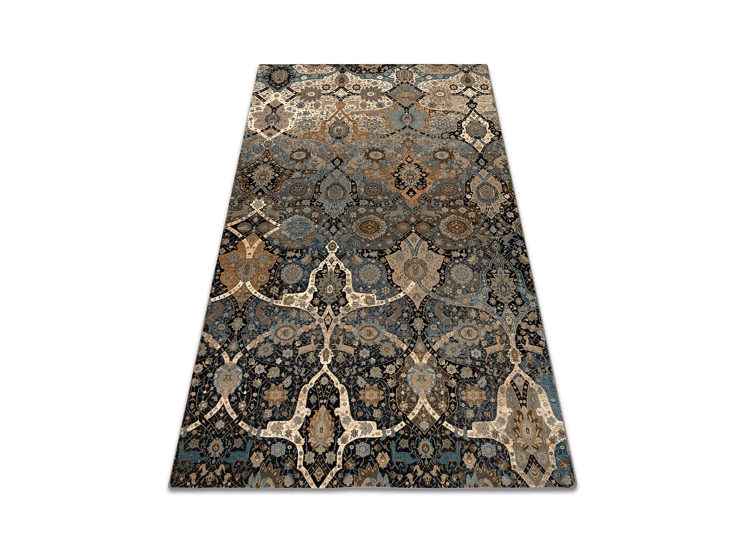 Tappeto di lana SUPERIOR KIRMAN orientale, cognac, beige 235x350 cm