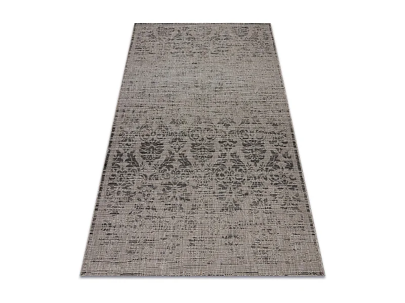TAPIS EN CORDE SIZAL FLOORLUX 20211 argentin / NOIR 80x150 cm