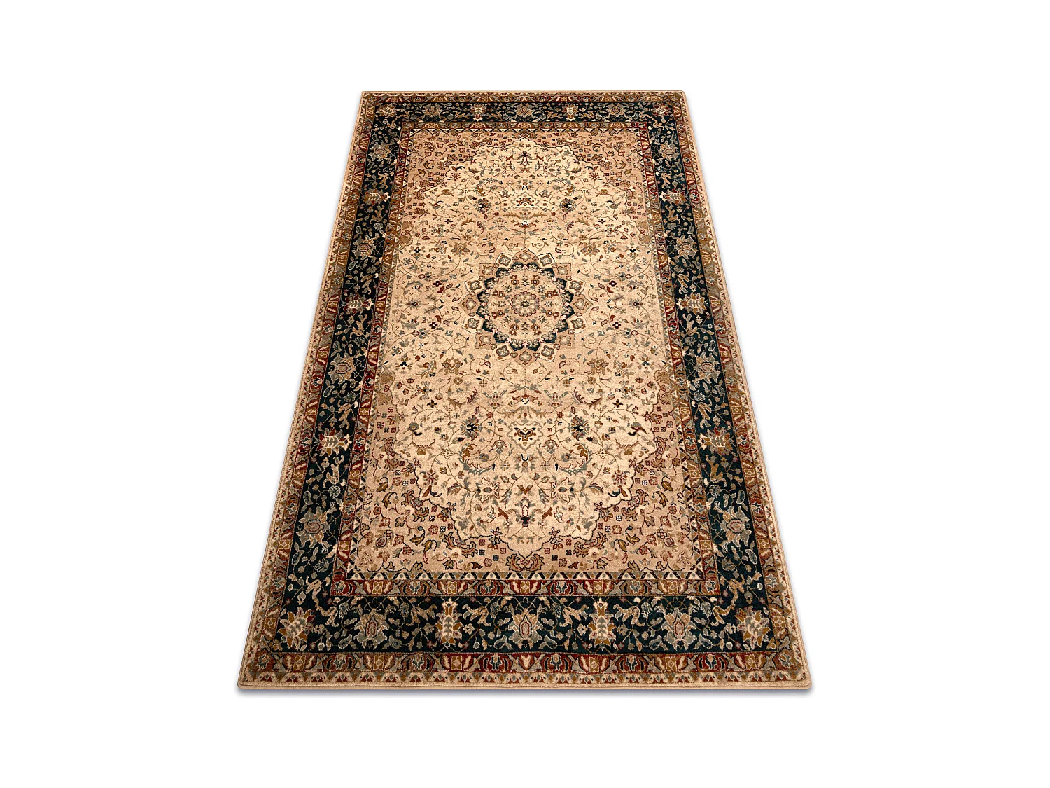 Tapis en laine OMEGA Adagio Vintage, rougette couleur émeraude 200x300 cm