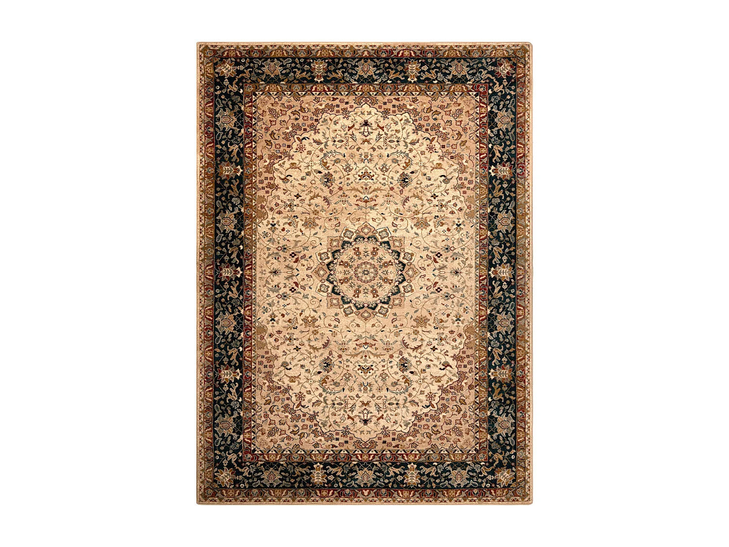 Wollen tapijt OMEGA Adagio Vintage, rozet smaragdkleur 170x235 cm