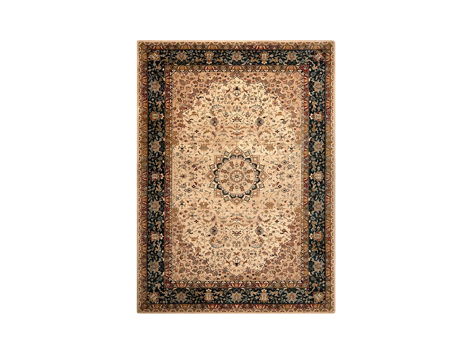 Wollen tapijt OMEGA Adagio Vintage, rozet smaragdkleur 170x235 cm
