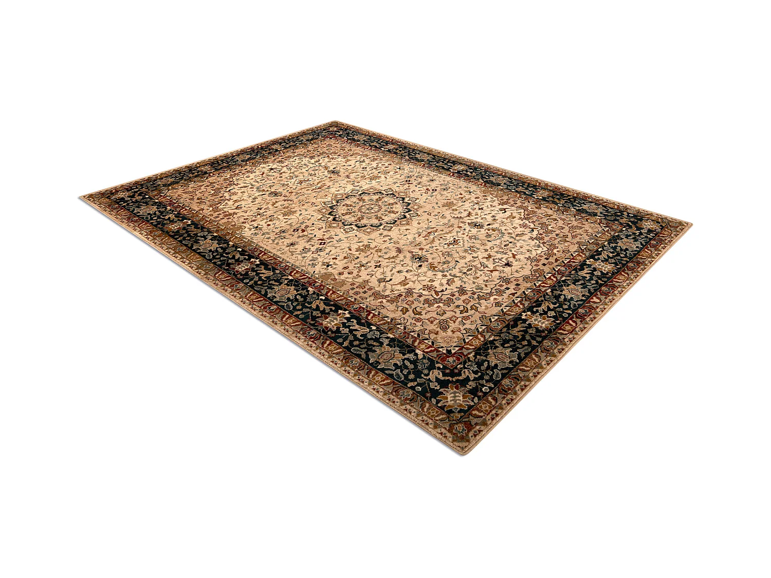 Wollen tapijt OMEGA Adagio Vintage, rozet smaragdkleur 170x235 cm