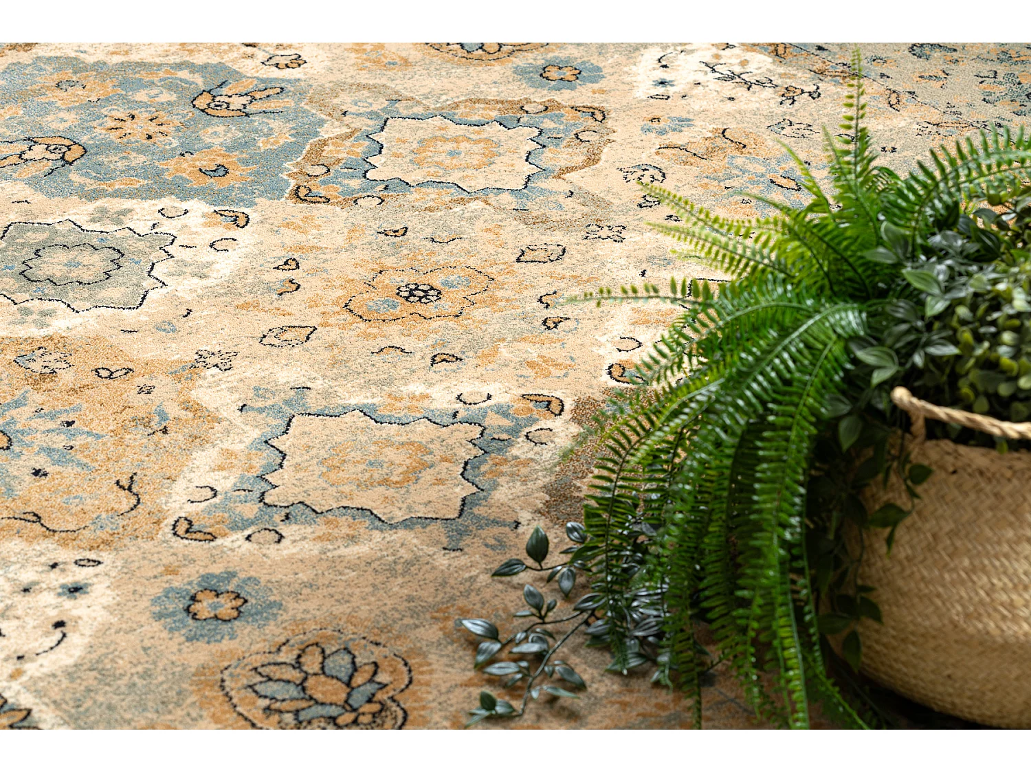 tapijt POLONIA Azer frame, oosters, beige 200x300 cm