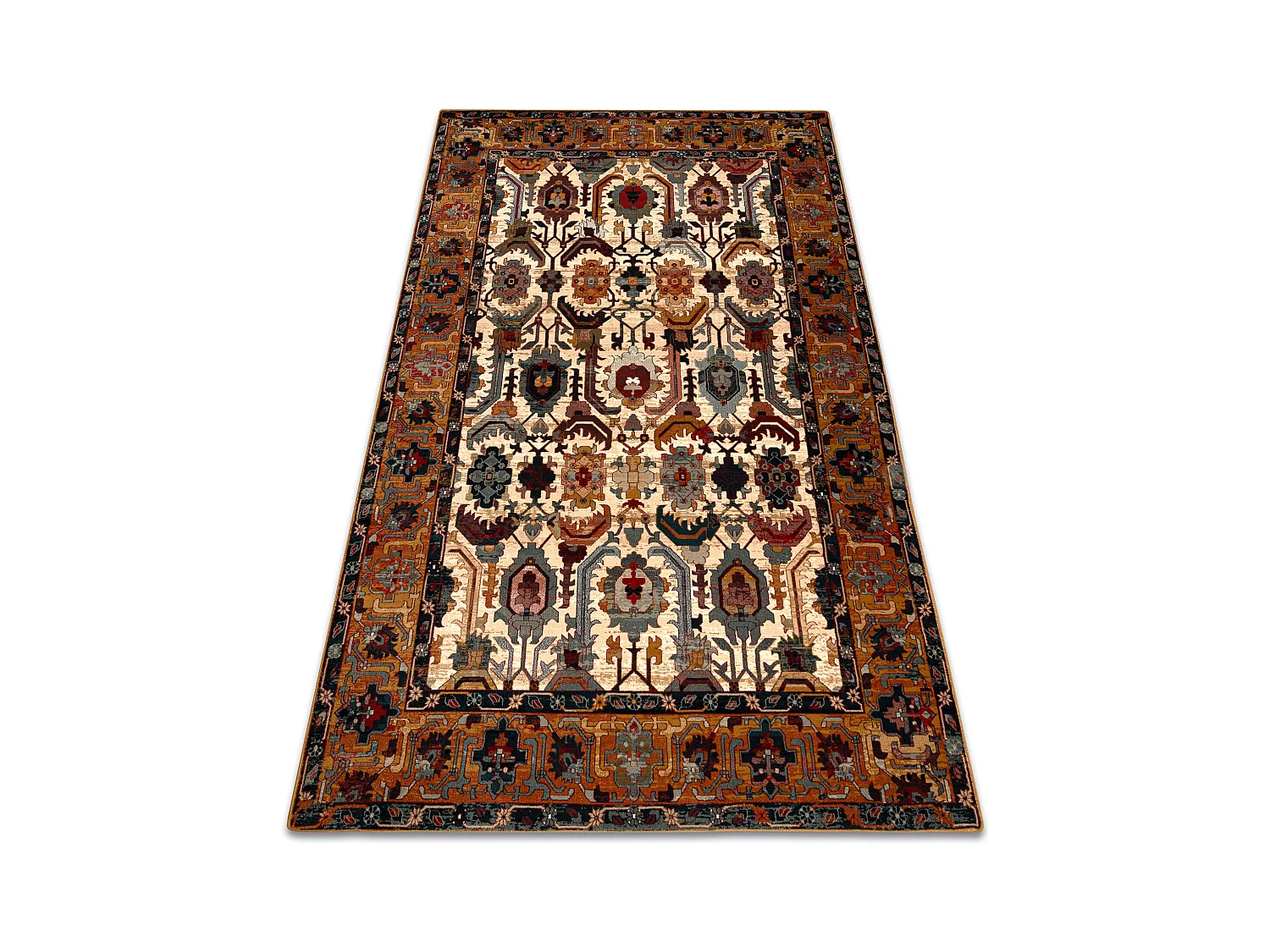 Tapis en laine SUPERIOR OMAN oriental cadre rouge 170x235 cm