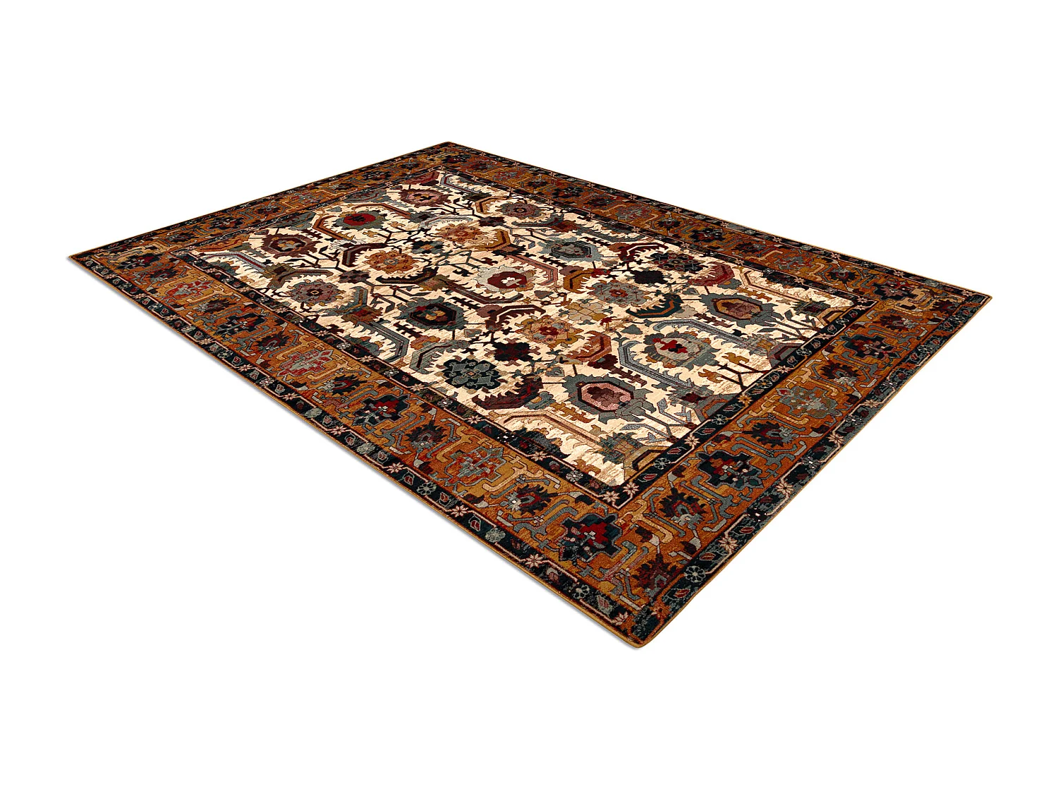 Tapete de lã SUPERIOR OMAN oriental moldura vermelho 170x235 cm