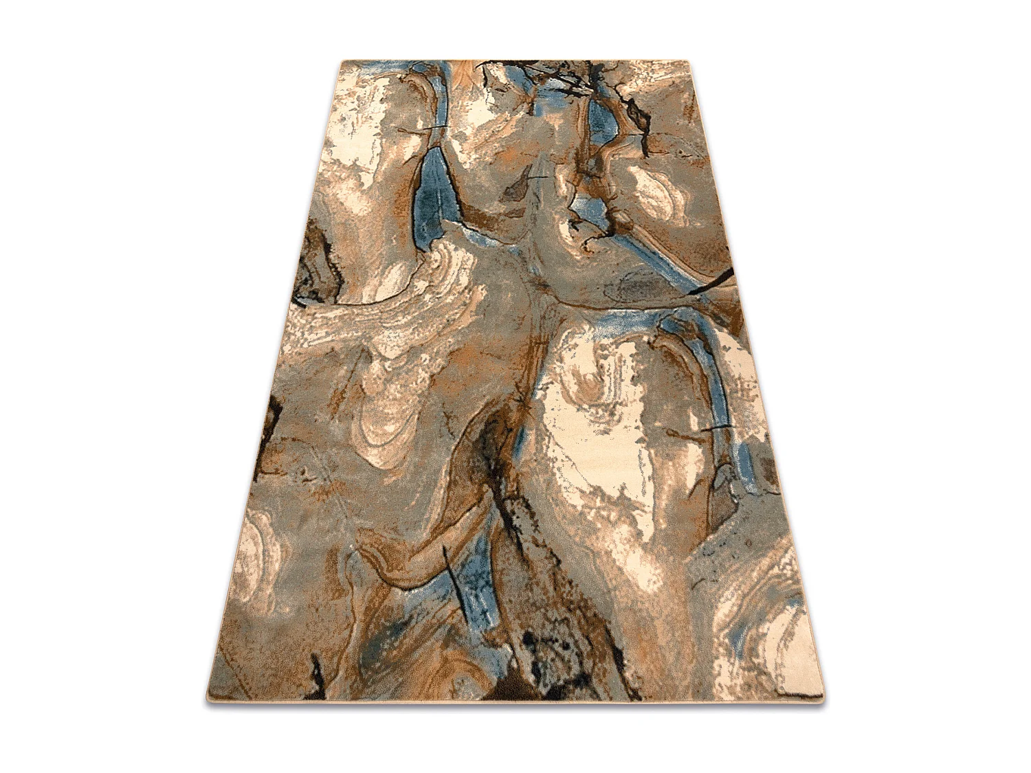 Tapis en laine OMEGA Jaspis Abstraction bleu clair 235x350 cm