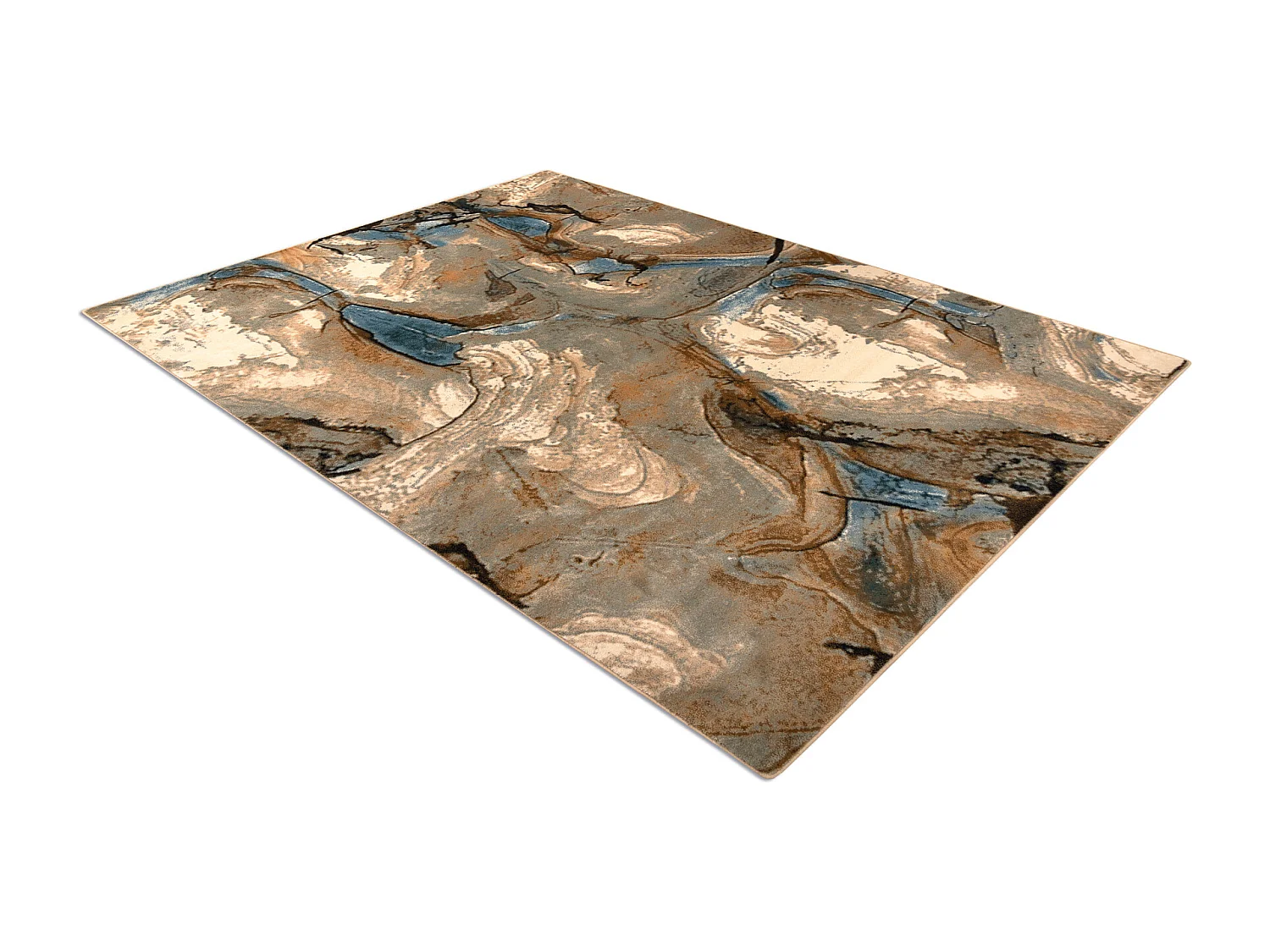 Tapis en laine OMEGA Jaspis Abstraction bleu clair 235x350 cm