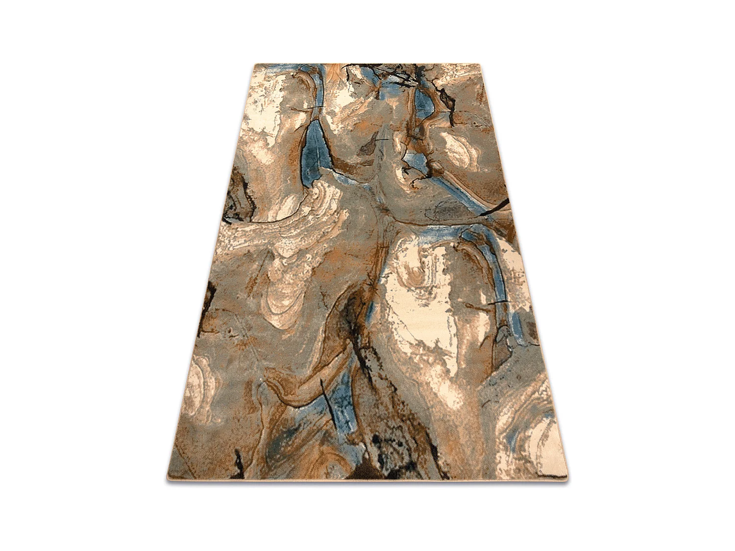 Tapis en laine OMEGA Jaspis Abstraction bleu clair 235x350 cm