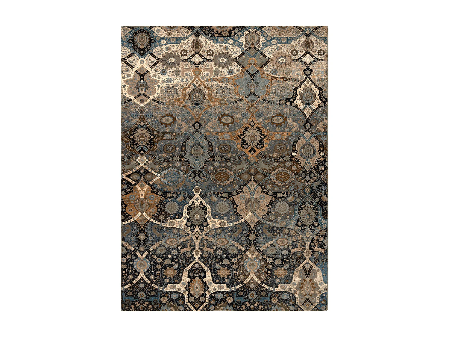 Tapijt SUPERIOR KIRMAN oosters, cognac, beige 170x235 cm