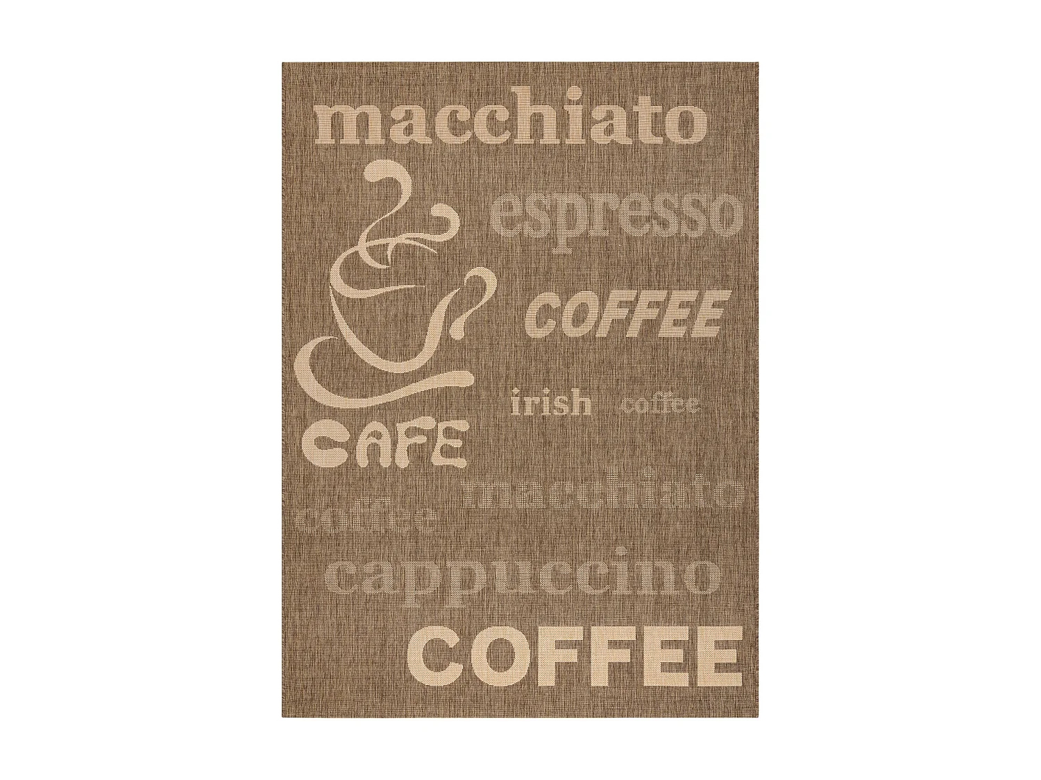 TAPIS EN CORDE SIZAL FLOORLUX 20221 café / mais 120x170 cm