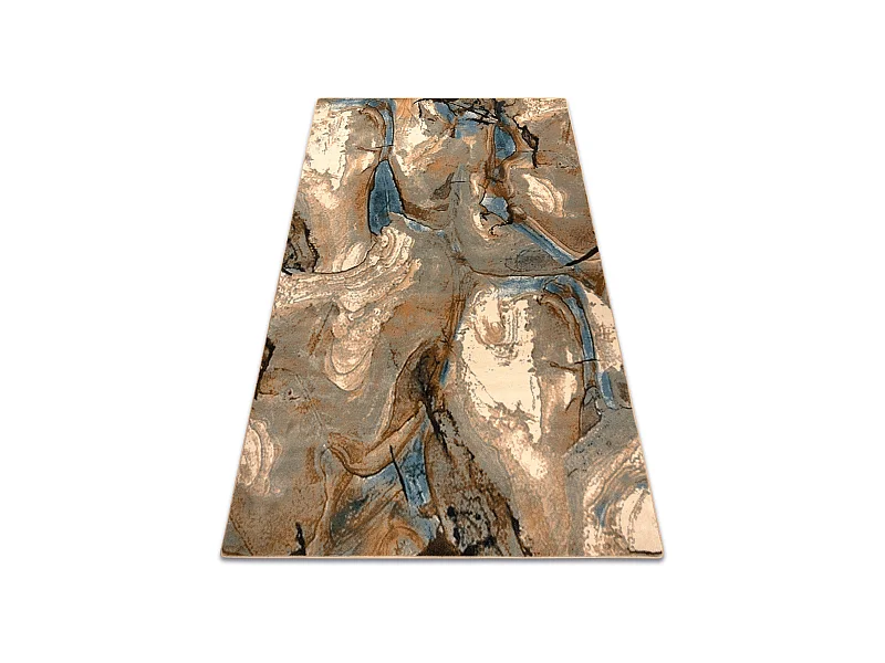 Wollteppich OMEGA Jaspis Abstraktion hellblau 200x300 cm