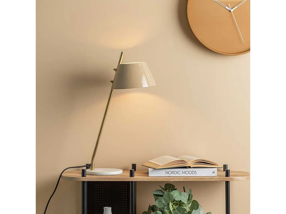 Lampe à poser en métal et marbre Savvy