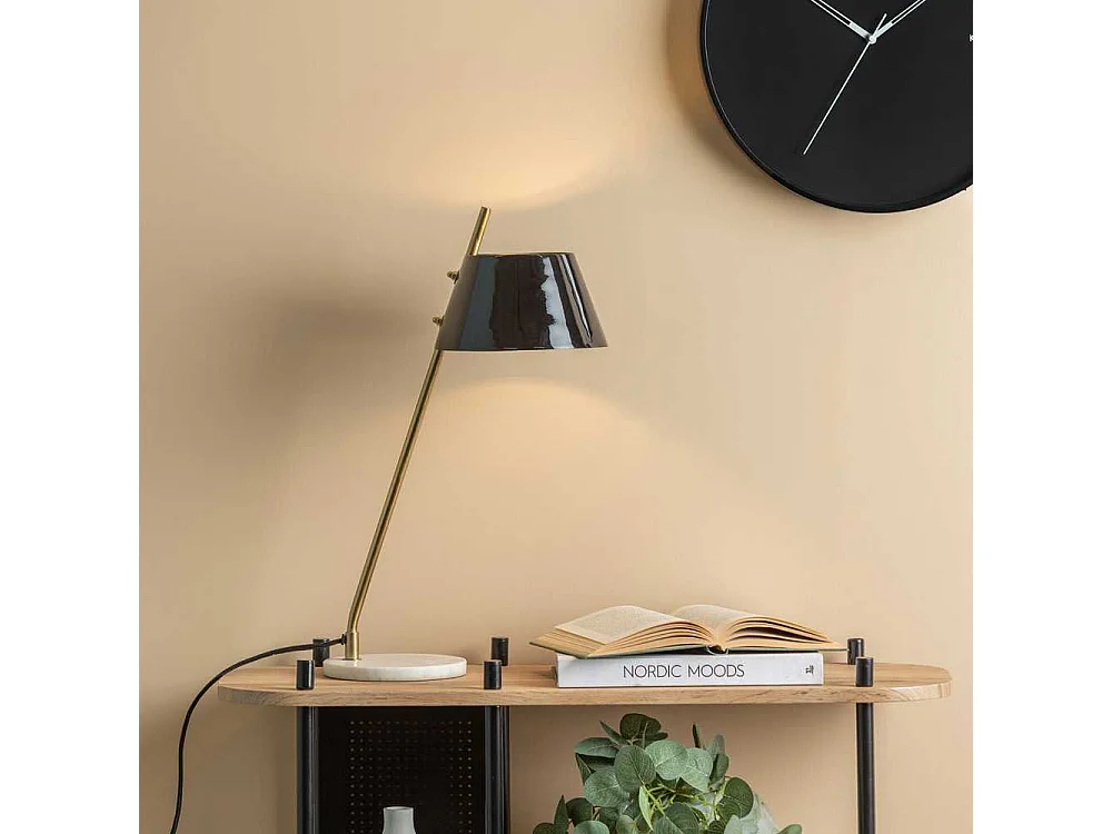 Lampe à poser en métal et marbre Savvy