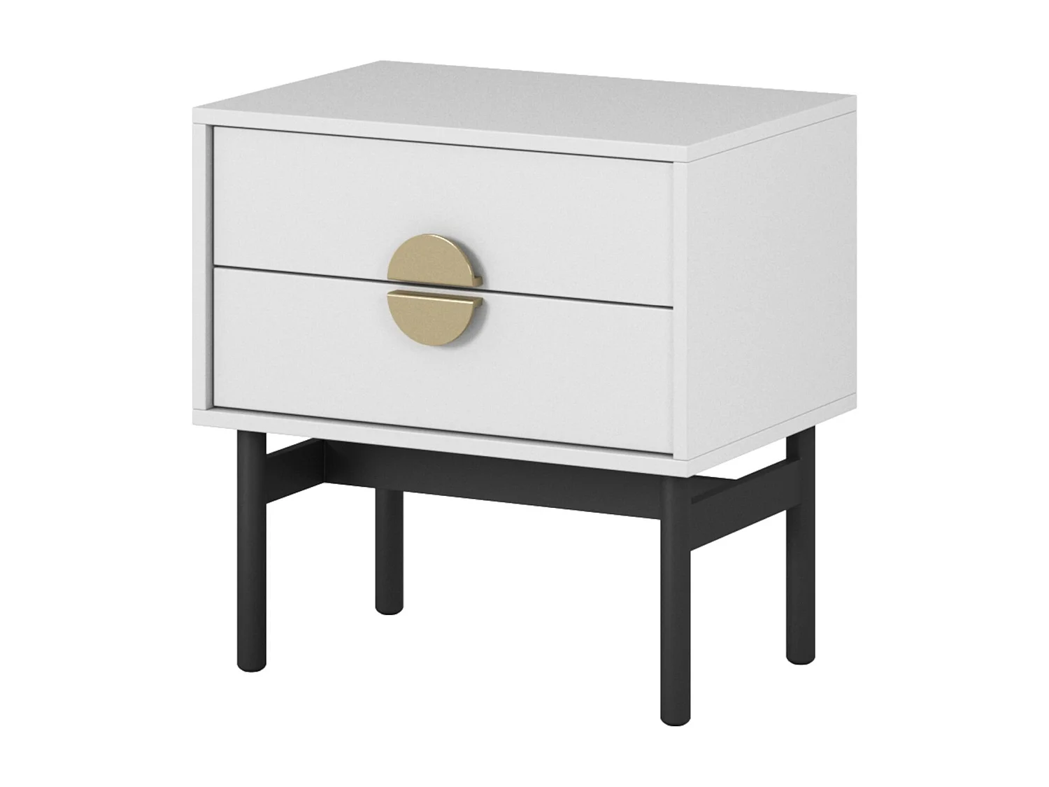 Nachtkastje - 55 cm - wit - STOON