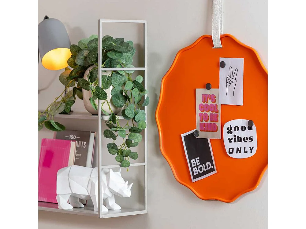 Tableau mémo en métal Funky Wave Orange