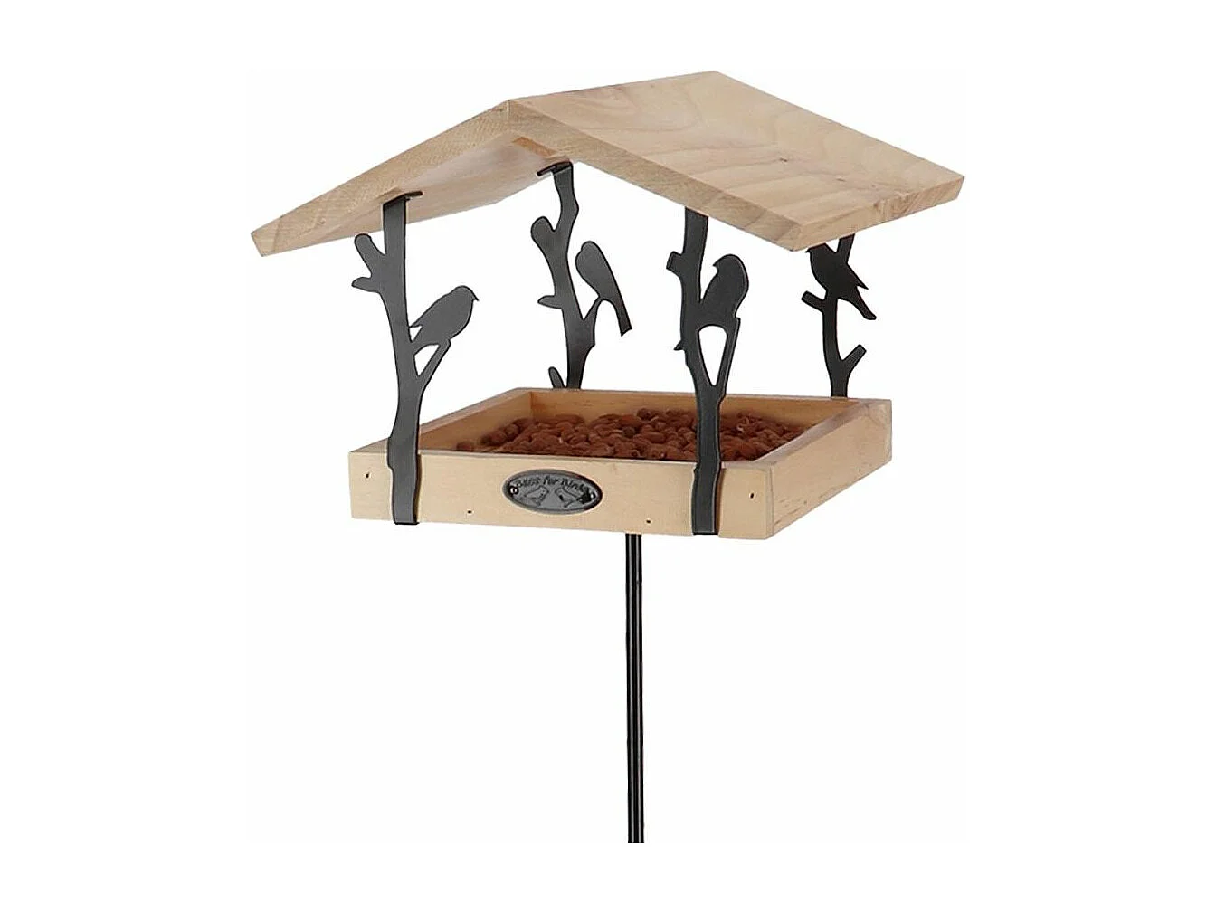 Mangeoire sur pique en Pin et fer
