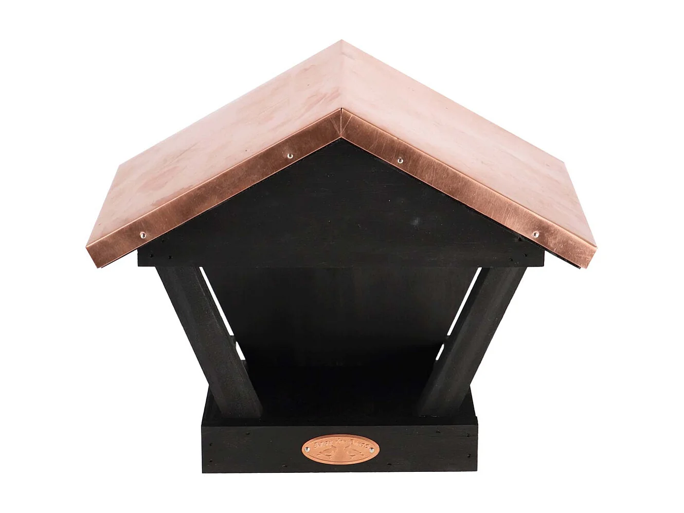 Mangeoire murale en pin et cuivre
