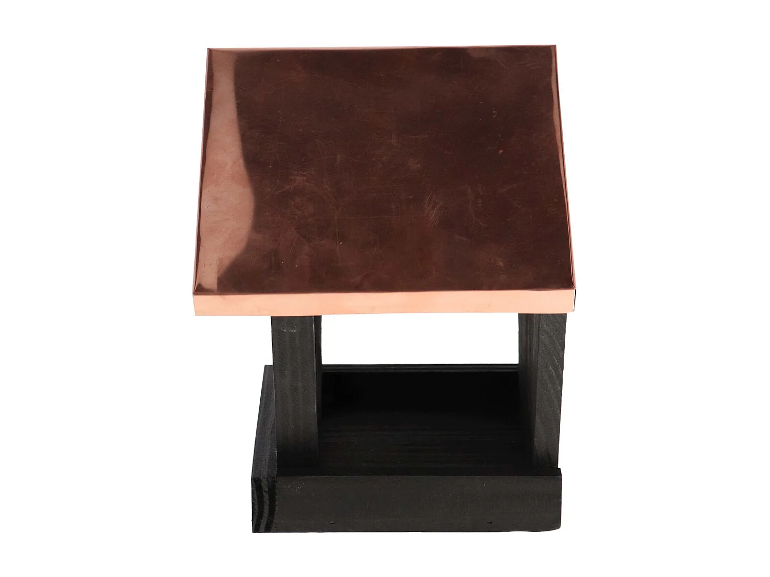 Mangeoire murale en pin et cuivre