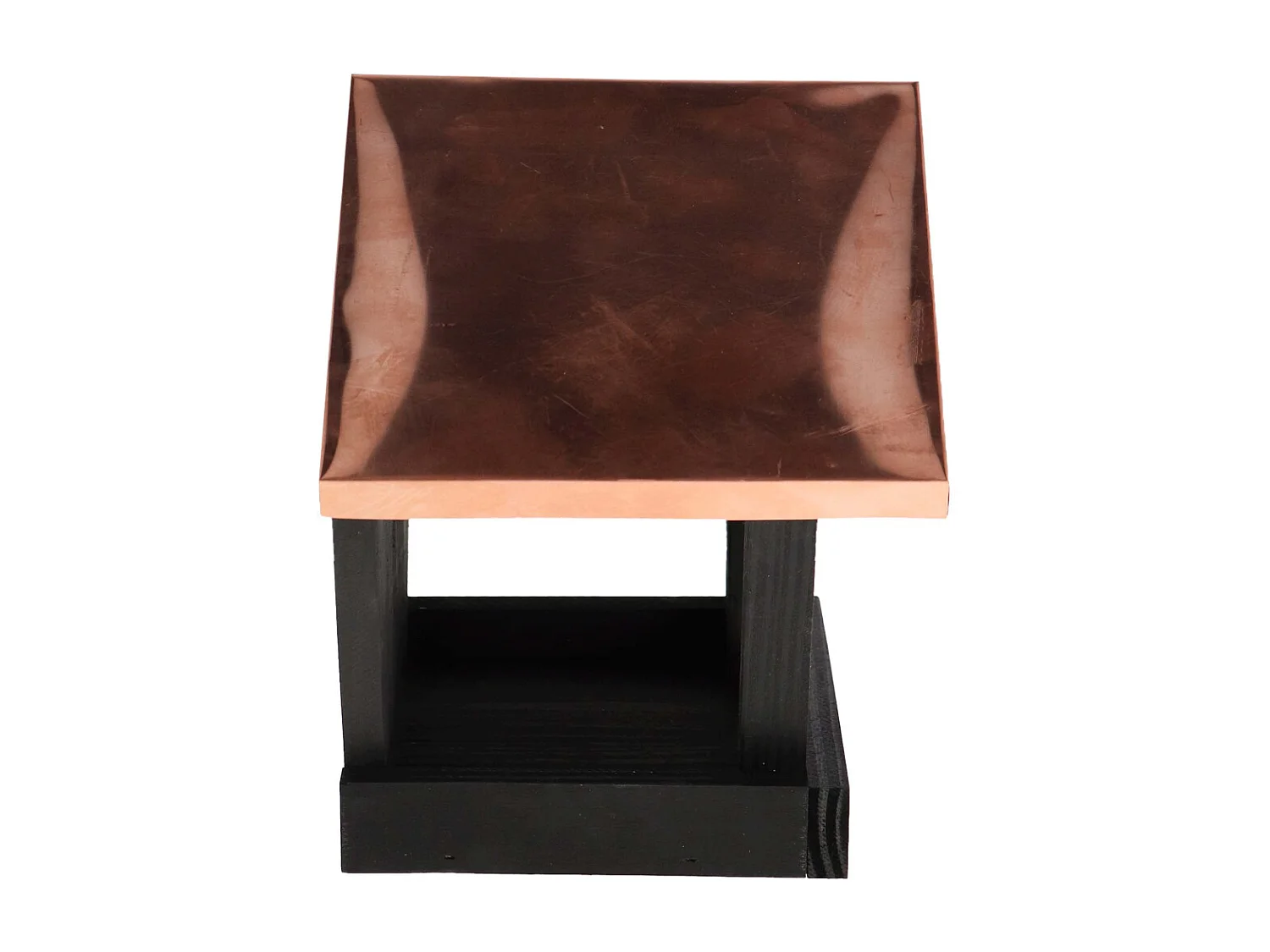 Mangeoire murale en pin et cuivre