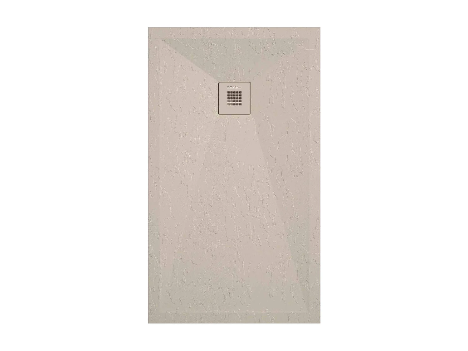 Receveur de douche crème ardoise Stone Plus, grille de couleur - 140 x 80 cm